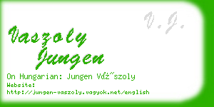 vaszoly jungen business card